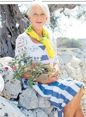  ??  ?? Dame Helen during her campaign to save ancient olive trees. Right, her farmhouse in Tiggiano that was built 500 years ago