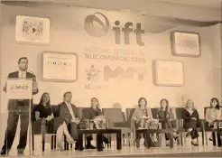  ?? Foto ee: natalia gaia ?? Gabriel Contreras, presidente del IFT, participó en el foro Mujeres, Medios y TIC.