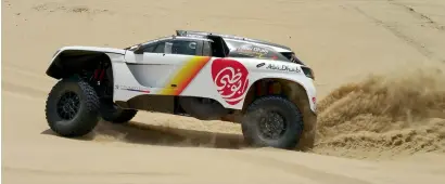  ?? Supplied photo ?? Sheikh Khalid Al Qassimi in action. The UAE star will battle Qatar’s Nasser Saleh Al Attiyah for top honours. —