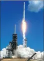  ?? JOHN RAOUX / AP ?? The Falcon 9 SpaceX rocket is launched in Florida on Monday.