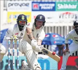  ?? — Pic BCCI ?? R Ashwin got the big wicket of Ben Stokes in the sixth over after lunch.