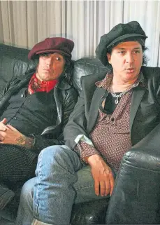  ??  ?? PIONEER: Sylvain, right, with guitarist Sami Yaffa in 2006.