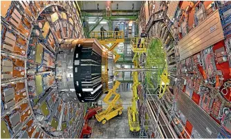  ?? GETTY IMAGES ?? The Large Hadron Collider’s latest mission will involve searching for phenomena including the invisible ‘‘dark matter’’ that is thought to make up about a quarter of all matter in the universe.