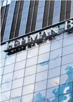  ??  ?? Zentrale von Lehman Brothers in New York: Am mentbank Insolvenz nach Geschäften mit zwei