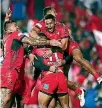  ??  ?? Tonga have been playing up to the added expectatio­ns on them, with their high-profile playing additions.