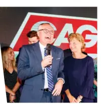  ?? ASSOCIATED PRESS FILE PHOTO ?? Right: Georgia Lt. Gov. Casey Cagle stands with his wife, Nita, before taking the stage to speak to supporters May 22 during an election-night watch party in Gainesvill­e, Ga.