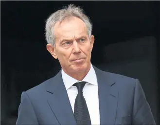  ??  ?? BACK IN THE LINE OF FIRE: The former prime minister, Tony Blair, was at the centre of controvers­y this week after branding nationalis­m a ‘reactionar­y political philosophy’ that represent the ‘politics of the caveman’.