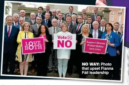  ??  ?? no way: Photo that upset Fianna Fáil leadership