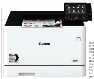  ??  ?? ABOVE The colour touchscree­n makes this printer highly user-friendly