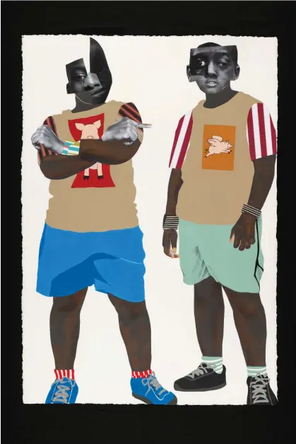  ?? ‘I have to speak up’ … When pigs fly by Deborah Roberts. Photograph: Copyright Deborah Roberts. Courtesy the artist and Stephen Friedman Gallery, London. ??