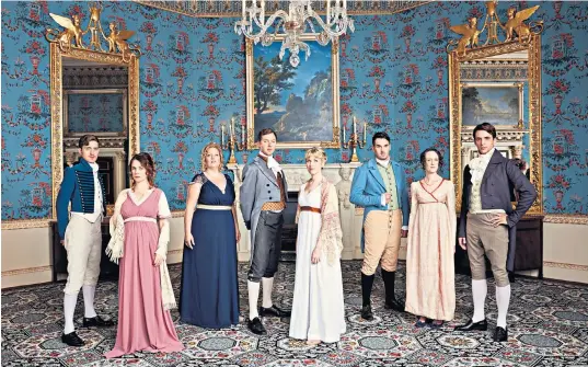  ??  ?? Imps: the full cast of Austentati­ous, from left, Joseph Morpurgo, Cariad Lloyd, Amy Cooke-hodgson, Andrew Hunter Murray, Rachel Parris, Daniel Nils Robert, Charlotte Gittins and Graham Dickson, who are bringing their show to the West End