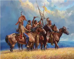  ??  ?? Martin Grelle, Gathering Storm, 1996, oil on canvas. Briscoe Western Art Museum Collection. Gift of the Jack and Valerie Guenther Foundation.