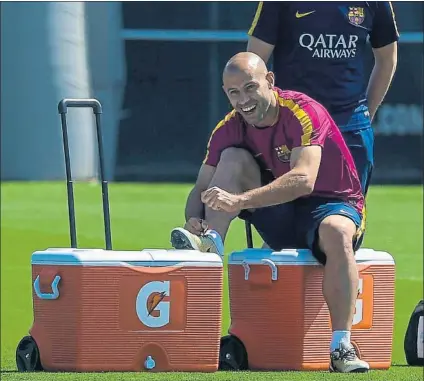  ?? FOTO: PERE PUNTÍ ?? Para Luis Enrique, Mascherano es un jugador fundamenta­l para su proyecto tanto dentro como fuera del campo