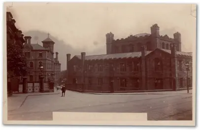  ??  ?? Figure 1: Hawkyard medal
Above: a photograph of Huddersfie­ld College featured on a postcard