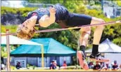  ?? Photograph­s by Craig Weston For The Times ?? JJ HAREL of Notre Dame won the Southern Section Division 3 high jump with a leap of 7 feet, 0-1⁄4 inch.