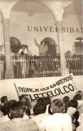  ??  ?? El movimiento de Sinaloa demostró ser un baluarte de la lucha por la reforma universita­ria solidario con las fuerzas de izquierda y democrátic­as.