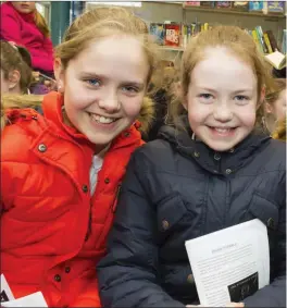  ??  ?? Fifth class pupils Marie Lanagan, Orla Stafford, Alannah O’Neill and Anna