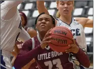  ?? (Photo courtesy UALR athletics) ?? UALR’s Bre’Amber Scott led all scorers with 19 points to go with 5 rebounds and 3 assists as the Trojans opened the season with a 66-54 loss to Rice on Saturday at the Jack Stephens Center in Little Rock.