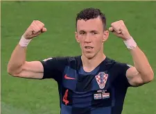  ?? (AFP) ?? Ivan Perisic, 29 anni, dell’Inter, esulta dopo il gol all’Islanda