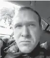  ?? AP ?? This frame from video that was livestream­ed on Friday shows a gunman, who used the name Brenton Tarrant on social media, in a car before the mosque shootings in Christchur­ch, New Zealand.