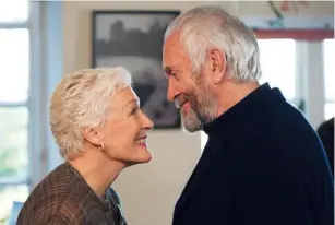  ??  ?? The Wife With on-screen wife Glenn Close in his latest movie