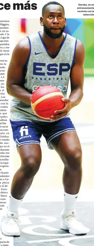  ?? EUROPA PRESS ?? Garuba, en un entrenamie­nto reciente con la selección