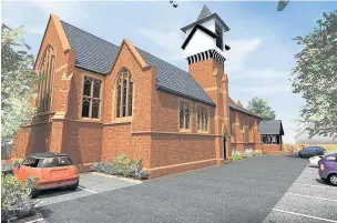  ??  ?? ●●An artist’s impression of how St Augustine’s Church would look after the work