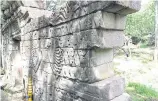  ??  ?? A bas relief features the stunning Avalokites­vara at Banteay Chhmar temple.