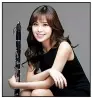  ??  ?? Clarinetis­t Yoonah Kim will perform for the Chamber Music Society on April 26.