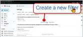  ?? ?? In Gmail's ‘Filters and Blocked Addresses’, click ‘Create a new filter’