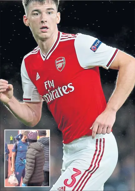  ??  ?? Kieran Tierney doesn’t appear to be carrying any baggage at Arsenal these days – most of the time