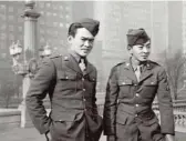  ?? ?? ABOVE: Hiroshi “Johnny” Okura (left) and a friend visiting Chicago while on furlough.
RIGHT: Hiroshi and Daisy Okura at Brookfield Zoo with their sons Gerald (left) and Terry.