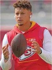  ?? / GETTY IMAGES ?? Expectativ­a. Patrick Mahomes quiere retomar la batuta en la NFL.