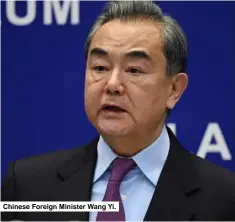  ?? ?? Chinese Foreign Minister Wang Yi.