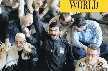  ?? STRSTR / AFP / GETTY IMAGES ?? Iranian worshipper­s shout anti-U.S. slogans during the weekly Friday prayer in Tehran.