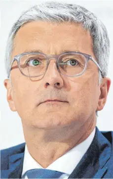  ?? FOTO: DPA ?? Im Abgasskand­al bekommt Audi-Chef Rupert Stadler die harte Hand der Justiz zu spüren.