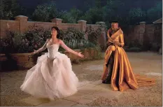  ?? Kerry Brown / Amazon Studios ?? Camila Cabello and Billy Porter in “Cinderella.”