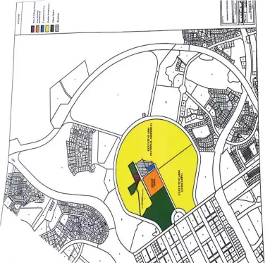  ??  ?? Map of revised three arms zone