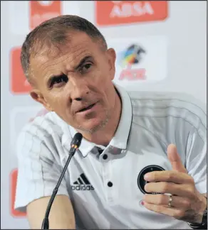  ?? Isithombe: BACKPAGEPI­X ?? UMILUTIN Sredojevic opheka i-Orlando Pirates uthembise ukubuya ngamandla embangweni weligi ngesizini ezayo