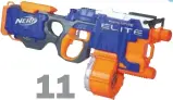  ??  ?? 11 Nerf’s Hyperfire Elite is the fastest motorized Nerf dart blaster, firing five darts per second. It also includes a blaster, 25-dart drum, and 25 darts for an intense experience.