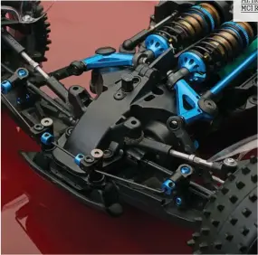  ?? ?? Tamiya’s optional stabilizer set provides enhanced cornering stability by controllin­g how much the car’s suspension leans into a turn without sacrificin­g suspension dampening. Both soft and hard stabilizer rods are included for tuning purposes.