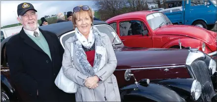  ??  ?? Christy Marie Kearney with their 1947 Reilly.