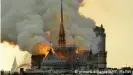  ??  ?? Собор Парижской Богоматери в огне, апрель 2019 года