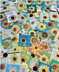  ??  ?? Sunflowers drawn by pupils at Alderley Edge School for Girls as part of a project to involve schools in the next Art Fair in May 2022