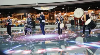  ?? PICTURES: GRAND SEIKO ASIA-PACIFIC ?? Grand Seiko flew in the renowned taiko troupe Kodo from Japan for a performanc­e. Hailing from Sado Island, the performers showcased their talents at the Digital Light Canvas at Marina Bay Sands