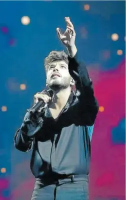  ?? Foto: RTVE ?? Blas Cantó, representa­nte de España, en el ensayo.