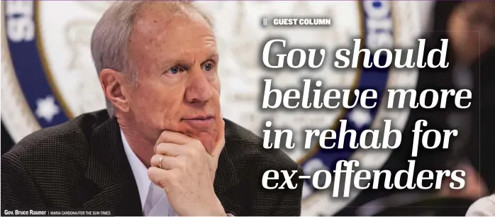  ??  ?? Gov. Bruce Rauner | MARIA CARDONA/ FOR THE SUN- TIMES