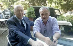  ??  ?? Incontro Paolo Mieli con Claudio Amendola