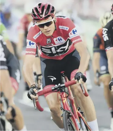  ??  ?? 0 Chris Froome won last year’s La Vuelta but could be stripped of the title and handed a lengthy ban.