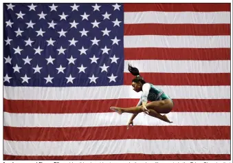  ?? (AP file photo) ?? American gymnast Simone Biles said nothing is set in stone on whether she will compete in the Tokyo Olympics that have been postponed to 2021. The most decorated female gymnast ever said she is exploring the right training regiment to get her mentally and physically ready.